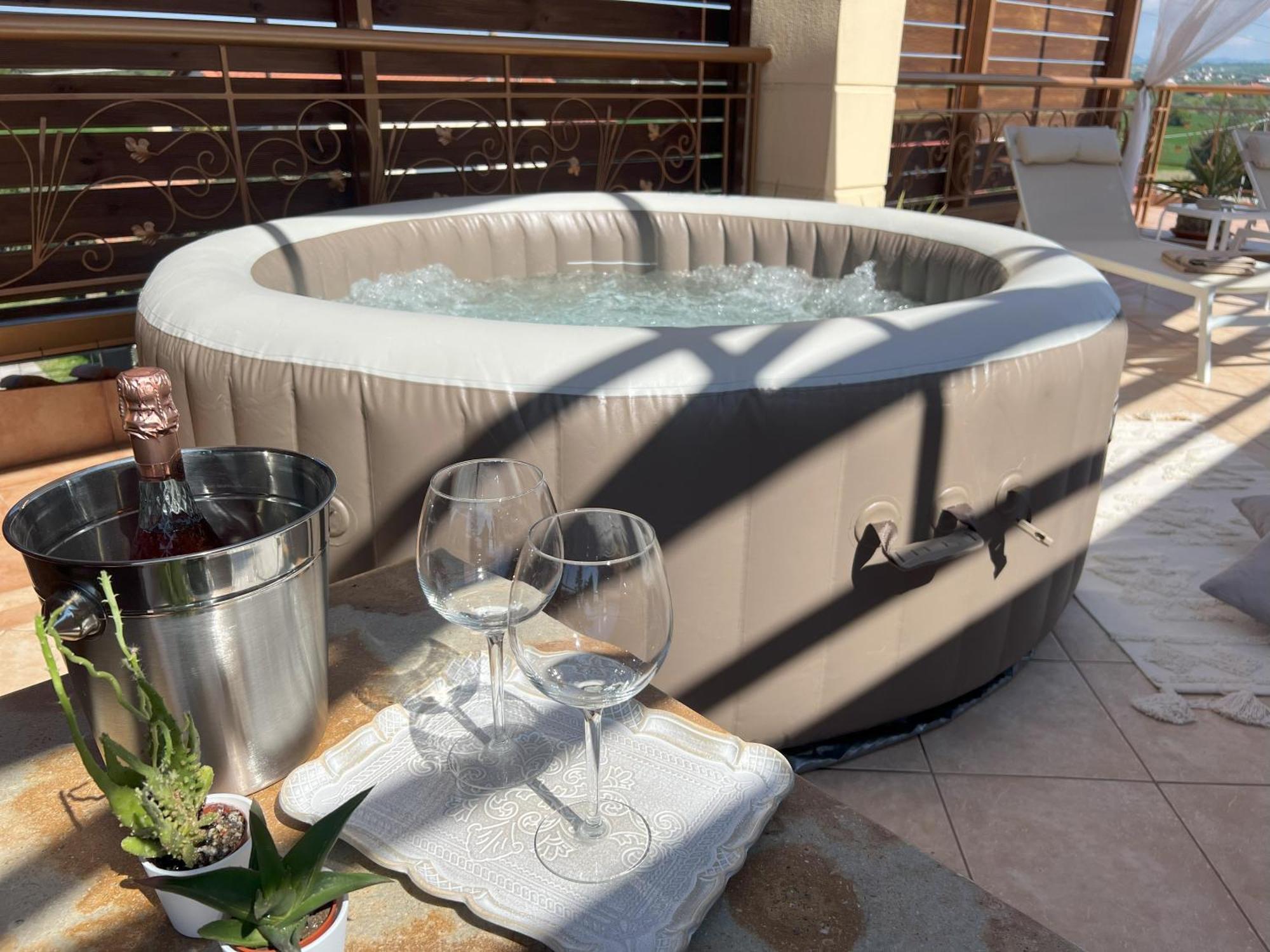 Apartament Doormat# Wait 'N Sea, Jacuzzi, Luxury Stone House Epanomi Zewnętrze zdjęcie