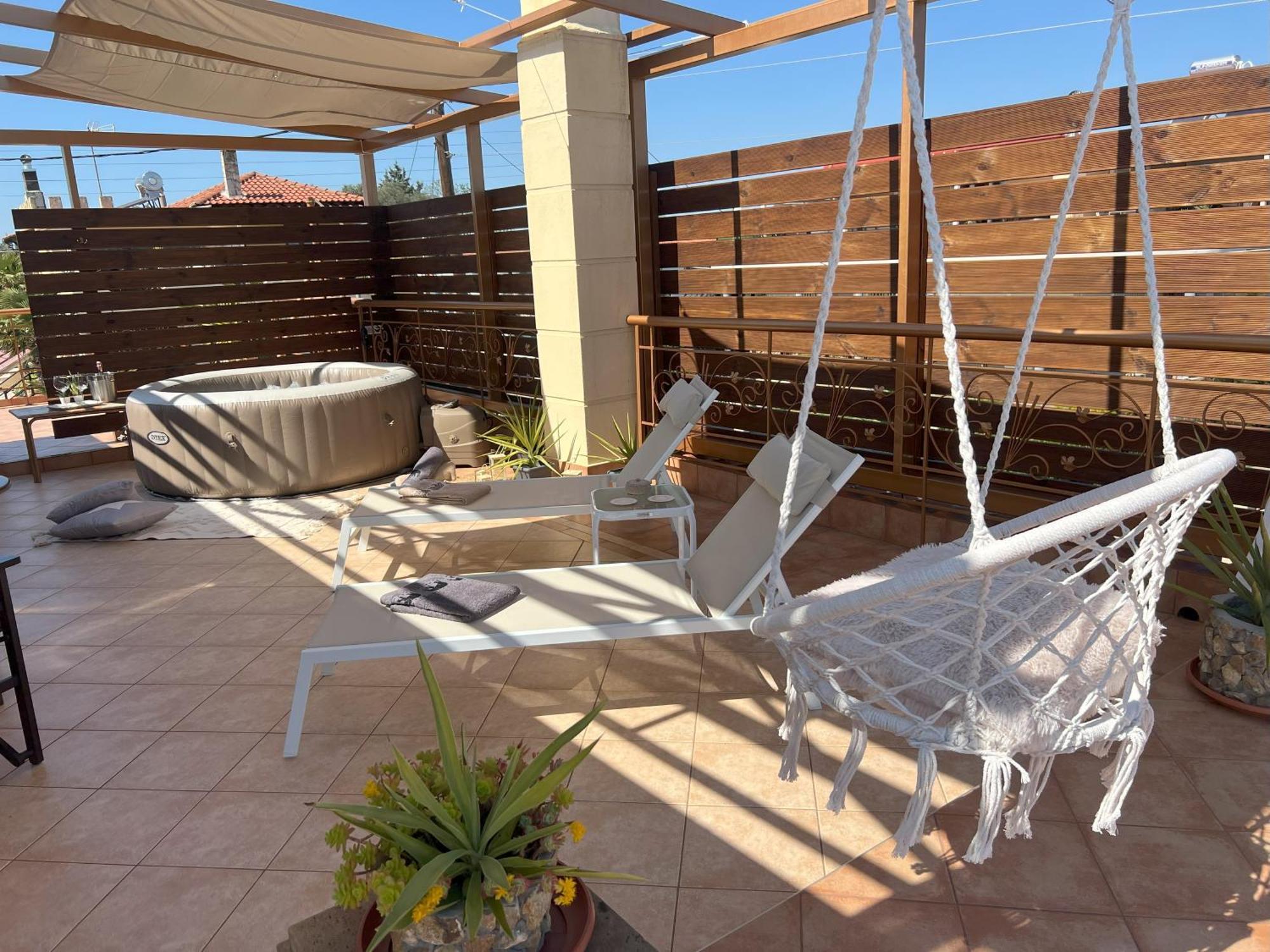 Apartament Doormat# Wait 'N Sea, Jacuzzi, Luxury Stone House Epanomi Zewnętrze zdjęcie