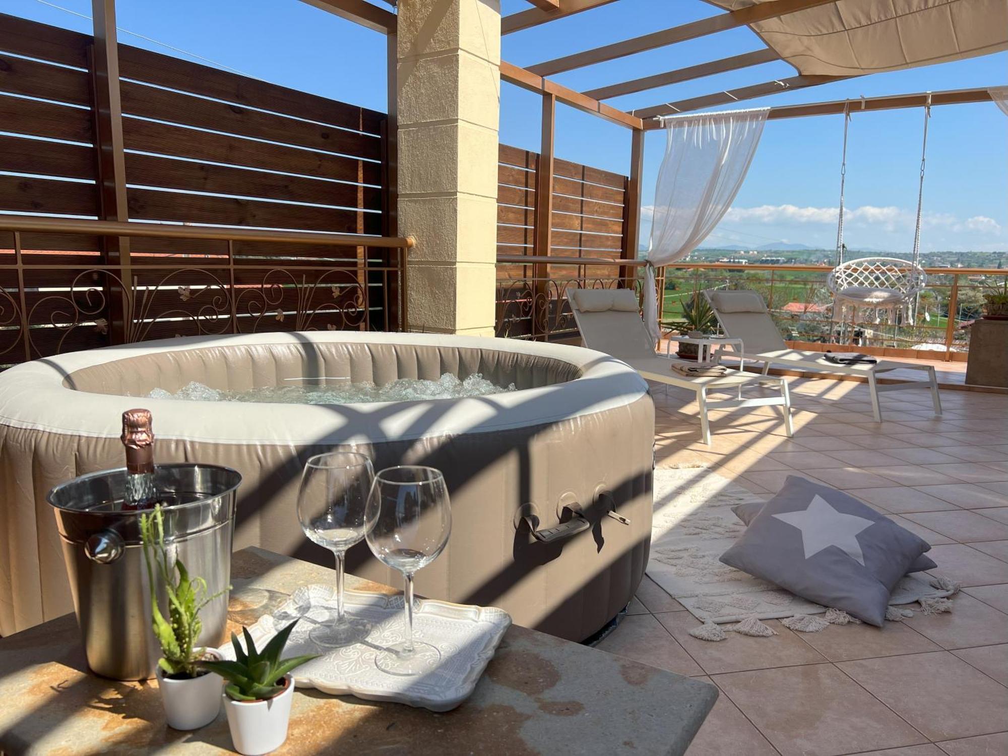 Apartament Doormat# Wait 'N Sea, Jacuzzi, Luxury Stone House Epanomi Zewnętrze zdjęcie